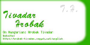 tivadar hrobak business card